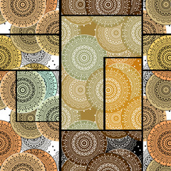 Seamles ceramic tile circles pattern