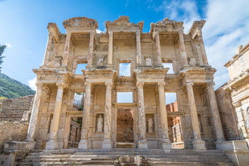 Obraz premium Ruins of ancient town in Ephesus, Turkey