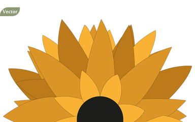 beautiful sunflower icon, abstract natural flower background