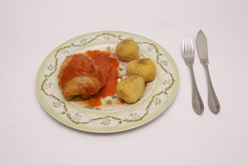 Gołąbki z ziemniakami