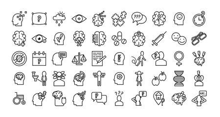 bundle of alzheimer set icons
