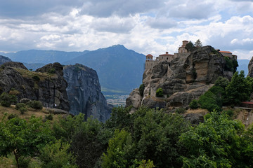 Monastero sulle rocce di Meteor in Grecia