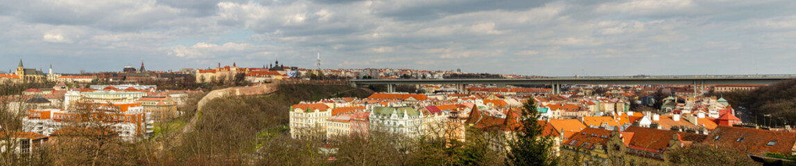 Naklejka na ściany i meble panorama of the city Prague, Czech Republic. 