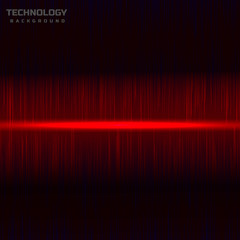 Fototapeta premium Abstract lines on red and black background technology futuristic concept.