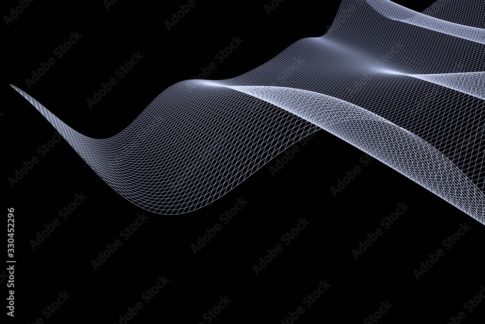Poster abstract 3d mesh wave background. futuristic technology style. elegant background for business prese
