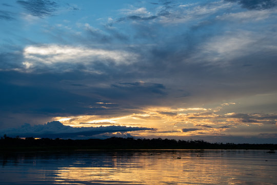 Amazon river sunrise