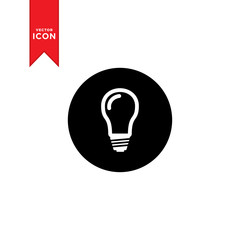 Light Bulb icon vector. Lighting Electric lamp. Electricity, shine. Flat design style isolated on white background. Idea sign solution.