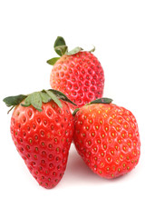 Three strawberries