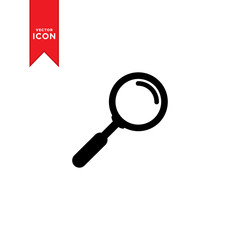 Magnifying glass icon vector. Trendy flat design style on white background.