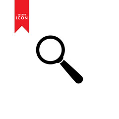 Magnifying glass icon vector. Trendy flat design style on white background.