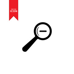 Magnifying glass icon vector. Trendy flat design style on white background.