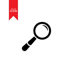 Magnifying glass icon vector. Trendy flat design style on white background.