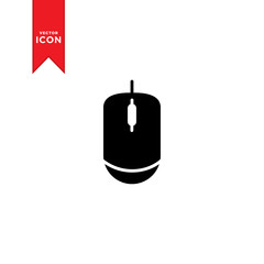 Computer mouse icon vector. Trendy flat design style on white background.