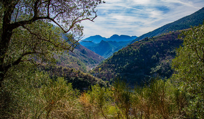 Obraz premium Breil sur Roya-Mercantour-Haut sentier de la Carleva