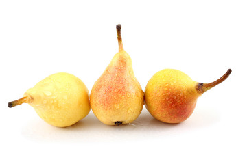 Three yellow pears
