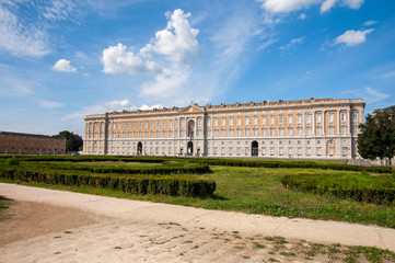 View of Caserta Royal Palace, Italy - obrazy, fototapety, plakaty