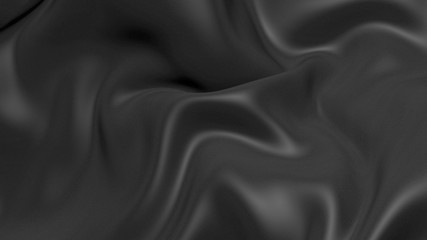 Abstract black 3D background with soft waves