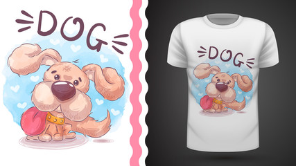 Teddy dog - idea for print t-shirt