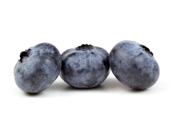 Three blueberries