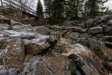 Oderteich Ablauf Oder