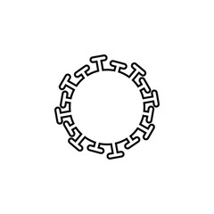 Coronovirus border icon on grey background. Emotions. Coronavirus