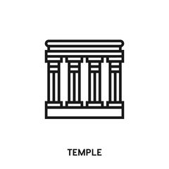 temple vector line icon. Simple element illustration. temple icon for your design. Can be used for web and mobile.