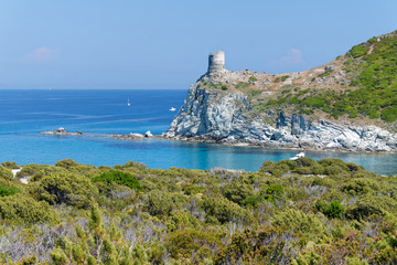Fototapeta na wymiar Morski k krajobraz północnej Korsyki
