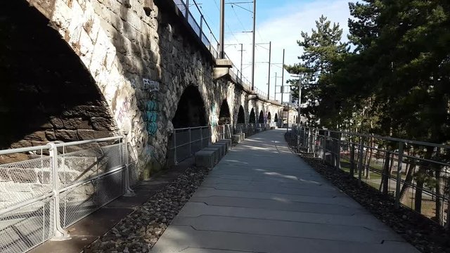 marcher au bord du Viaduc - Zurich