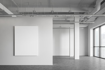 Poster in empty industrial style room
