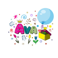 The original spelling of the name Ava.