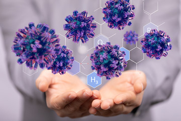 flu virus attack digital 3d  epidemic.