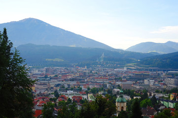 Fototapeta na wymiar In the hills above Innsbruck