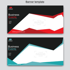 Abstract business banner template design.