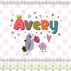 The original spelling of Avery's name.