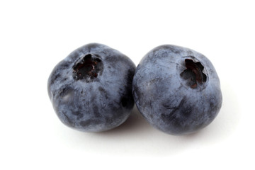 Two blueberries