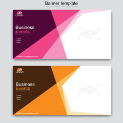 Obraz na płótnie Canvas Abstract business banner template design.