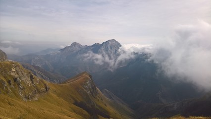 Mountain landscape in Apuan Alps
