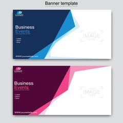 Abstract business banner template design.