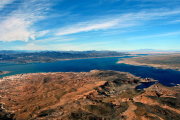 Lake Mead on the border of Arizona and Nevada USA North America