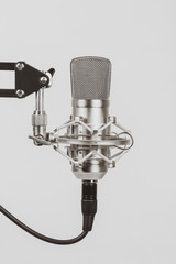 condenser microphone on white