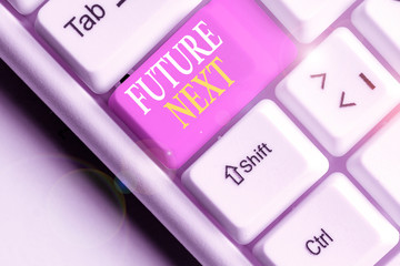 Handwriting text writing Future Next. Conceptual photo Set of mental process Human mind workflow...