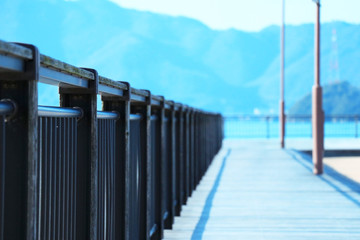 防波堤の手すり