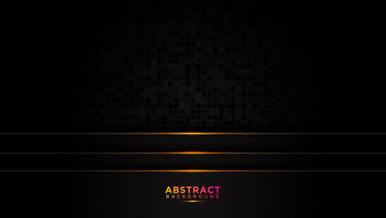 Fototapeta premium Abstract modern overlap layered background. With golden light hexagonal patterns. 