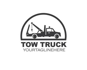 tow truck vector icon logo design