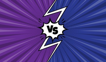 Comic VS Background with Purple Blue