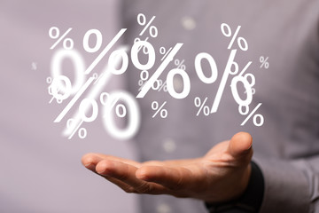 Discount and commission concept 3d