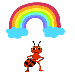 cute ant illustration nursery decor