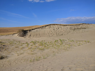 Sand dunes anf blue sky in Lithuania