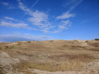 Panoramic view of Grey Dunes in Lithuania