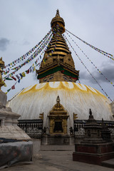 Fototapeta premium Swayambhunath, also known as Monkey Temple is located in the heart of Kathmandu, Nepal and is already declared World Heritage Site by UNESCO